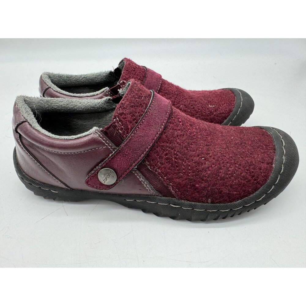 Jsport Womens Blair Slip-On Comfort Shoes Size 8M Maroon Cozy Memory Foam Winter - Picture 11 of 13